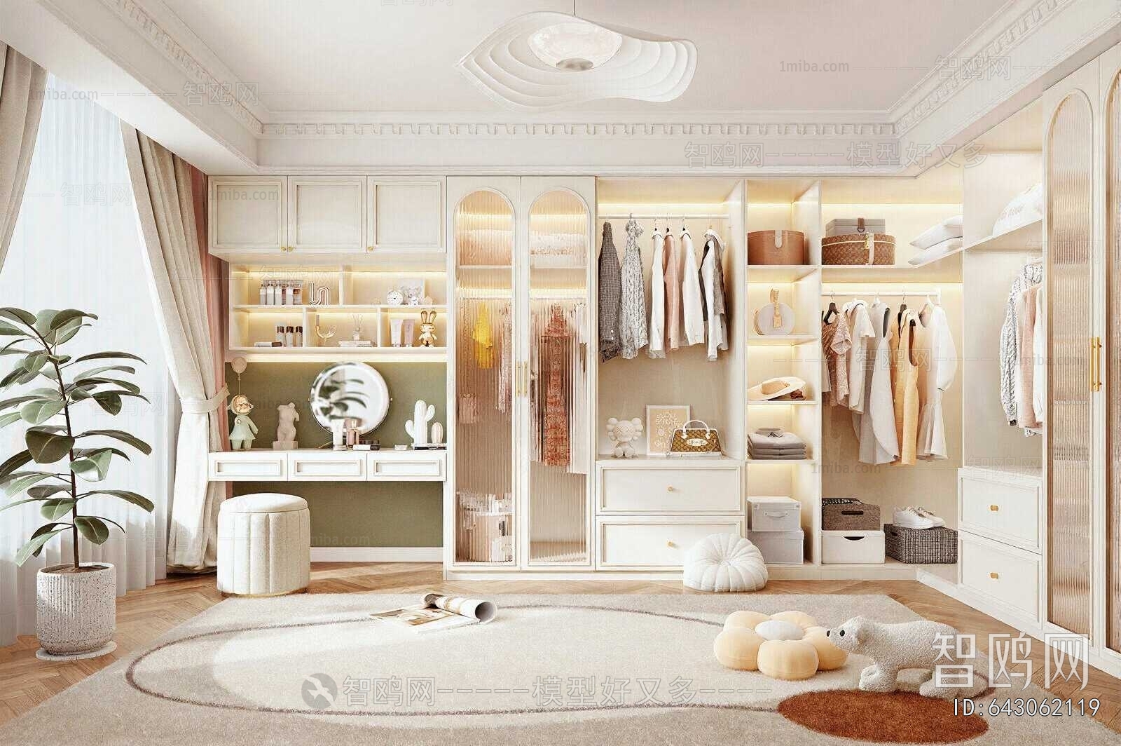 French Style Clothes Storage Area