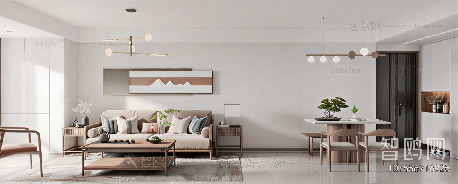 New Chinese Style A Living Room