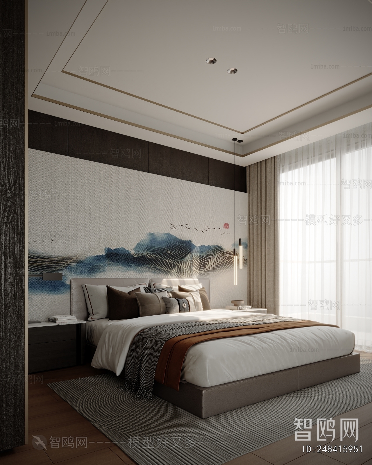 New Chinese Style Bedroom