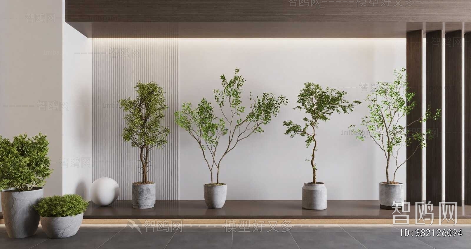 Modern Ground Green Plant Potted Plants