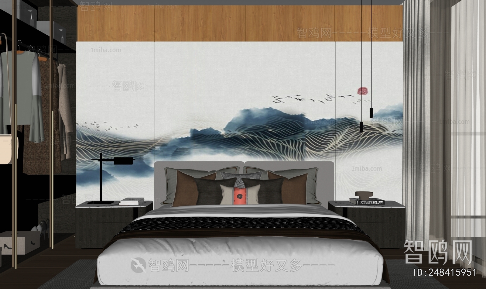 New Chinese Style Bedroom