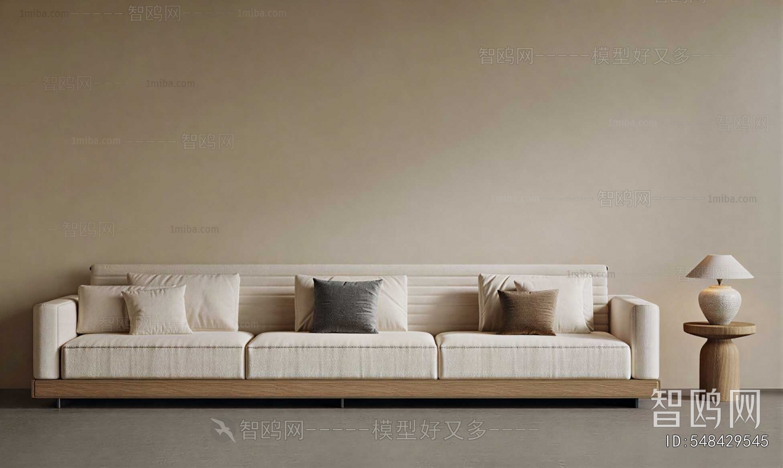 New Chinese Style Three-seat Sofa