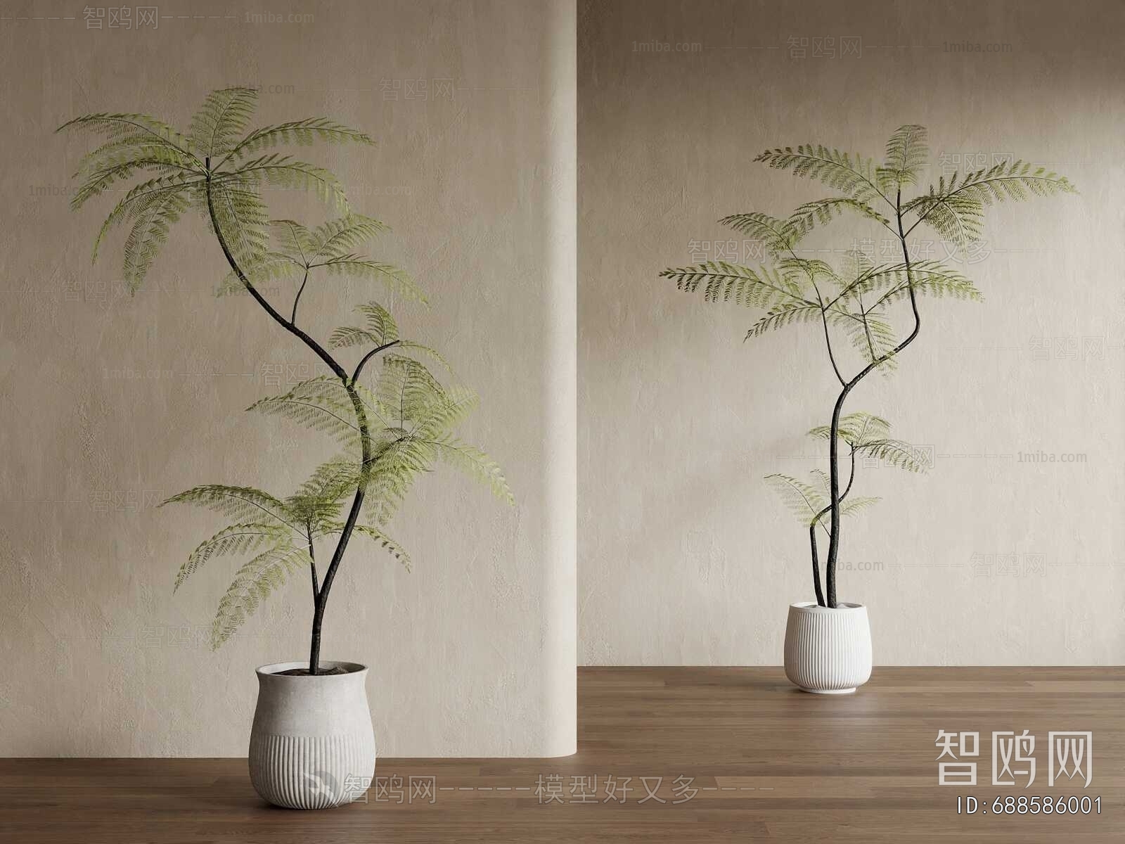 Modern Ground Green Plant Potted Plants