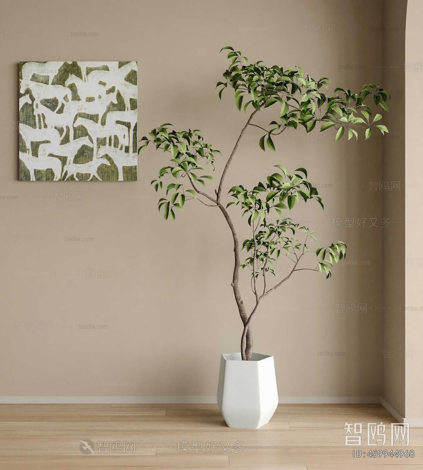 Modern Ground Green Plant Potted Plants