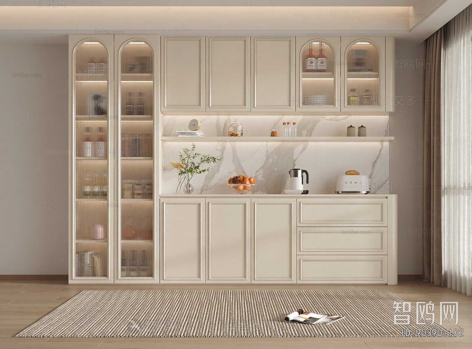 French Style Wine Cabinet