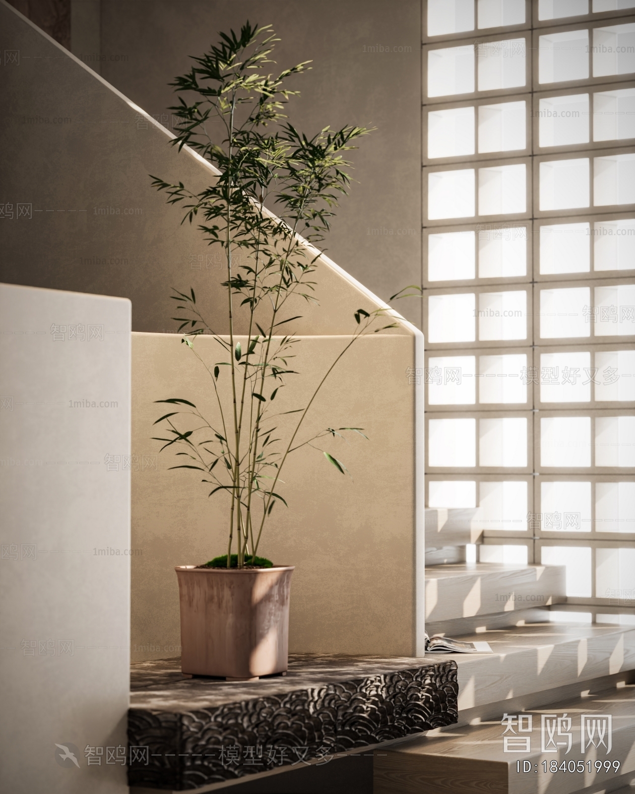 Modern Ground Green Plant Potted Plants