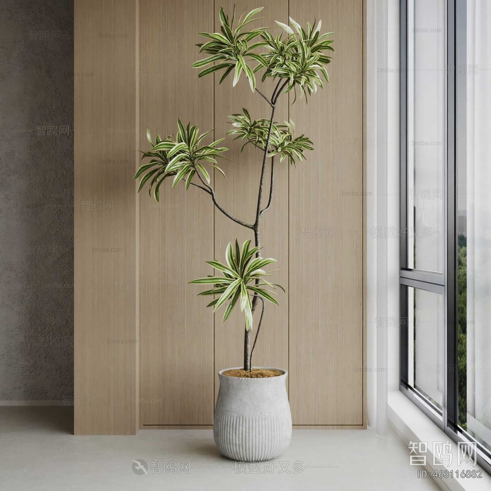 Modern Ground Green Plant Potted Plants