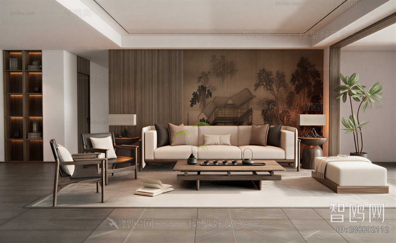 New Chinese Style A Living Room