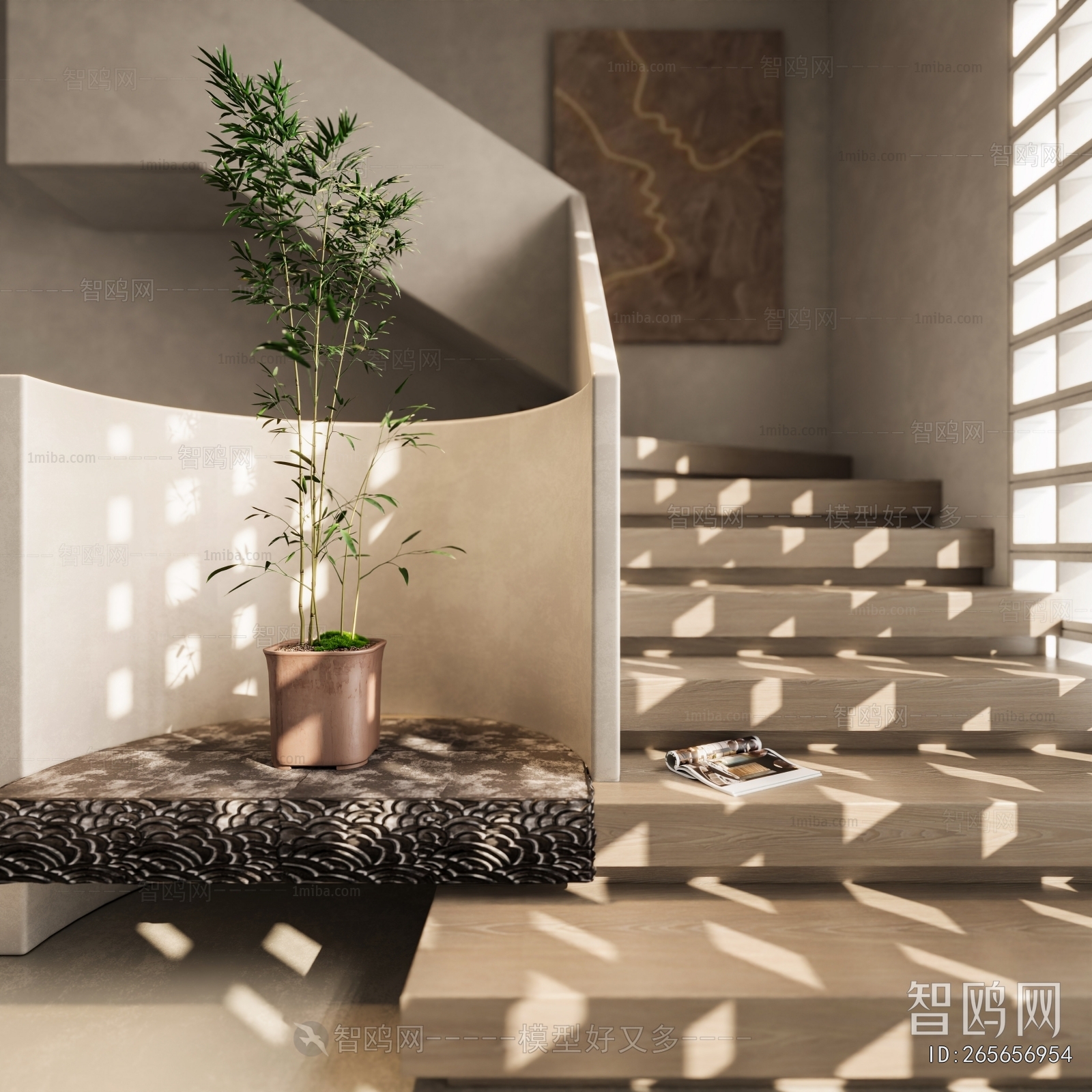 Modern Ground Green Plant Potted Plants