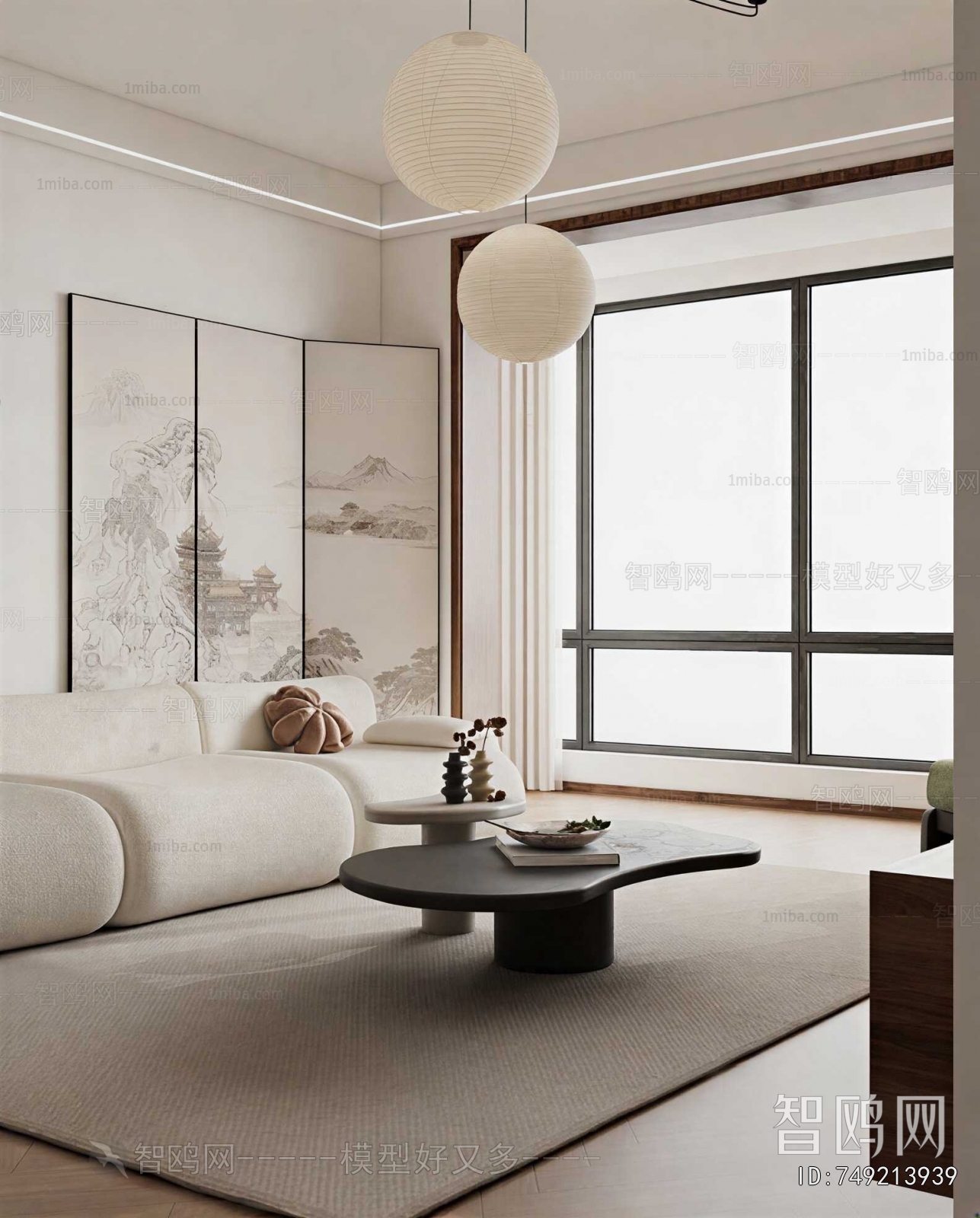 New Chinese Style A Living Room