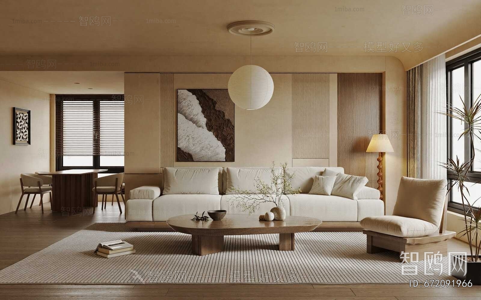 Wabi-sabi Style A Living Room
