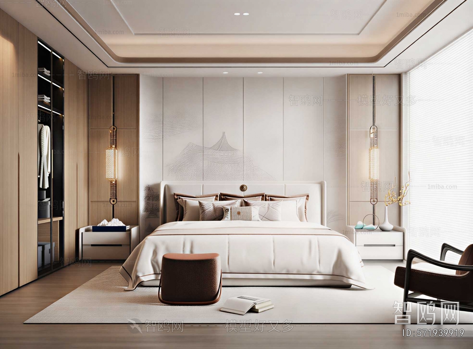 New Chinese Style Bedroom