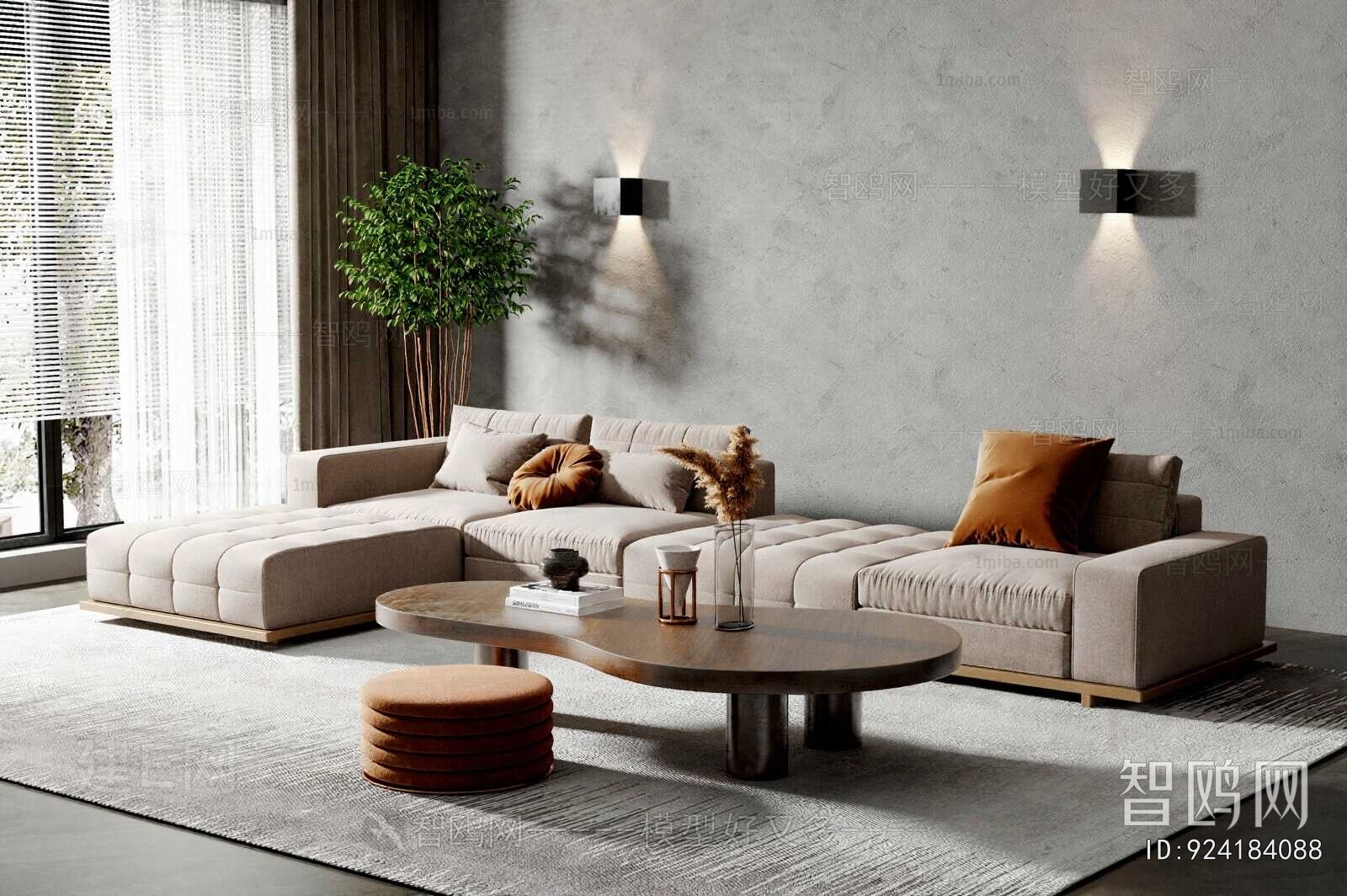 Wabi-sabi Style Sofa Combination