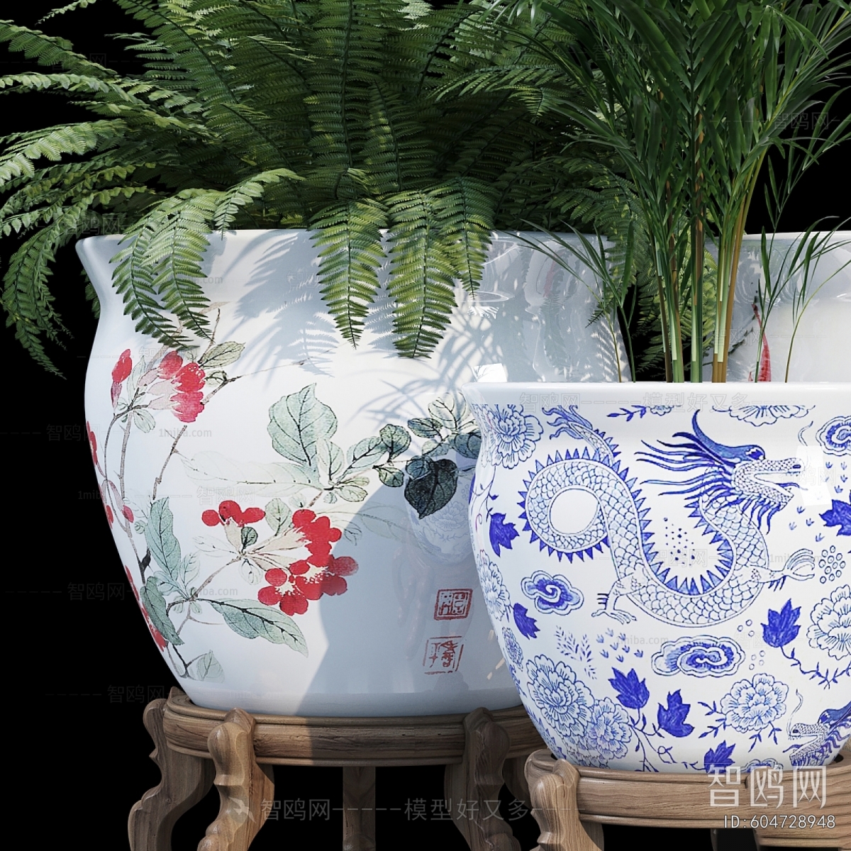 Modern Ground Green Plant Potted Plants