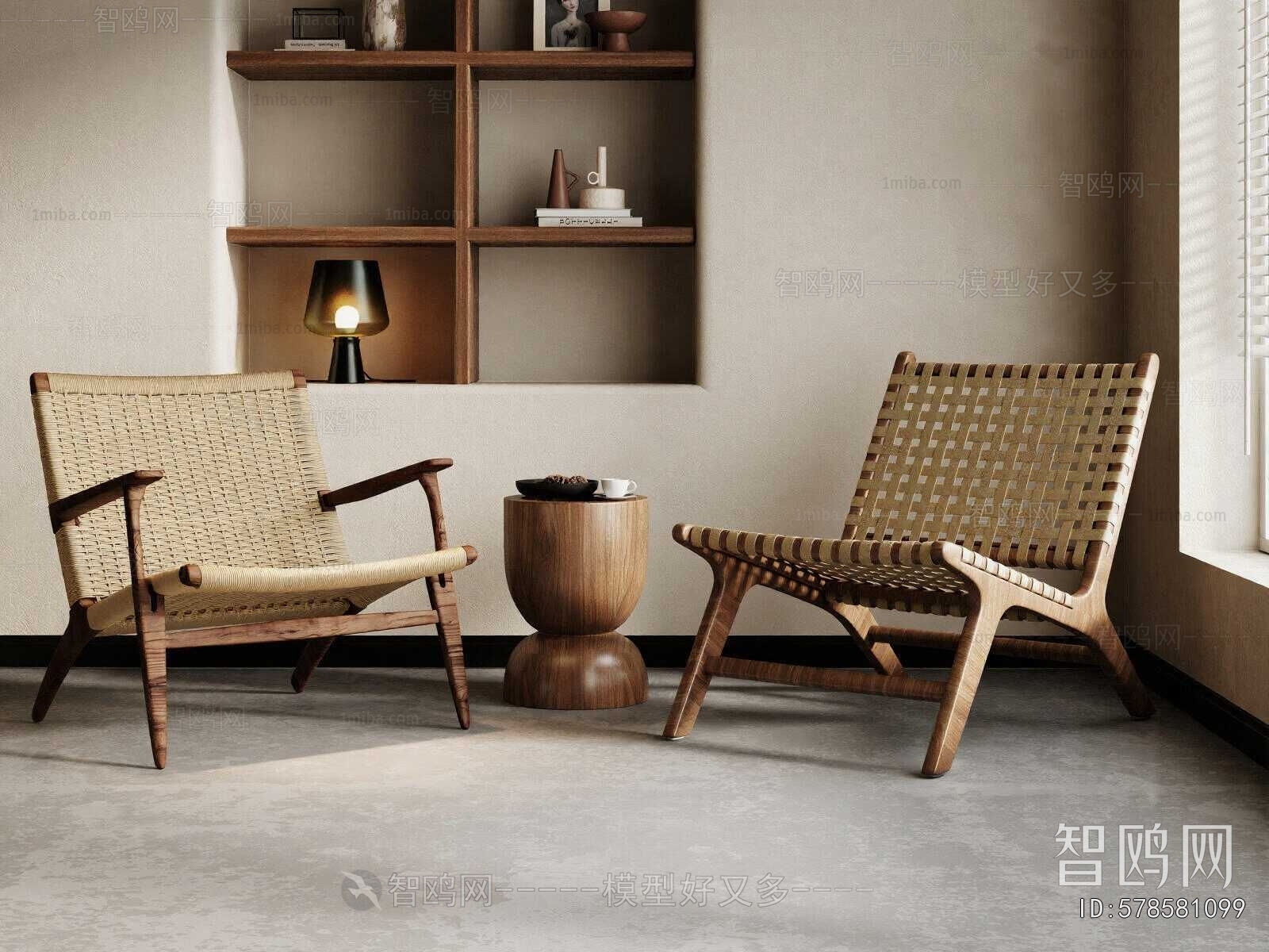 Wabi-sabi Style Lounge Chair