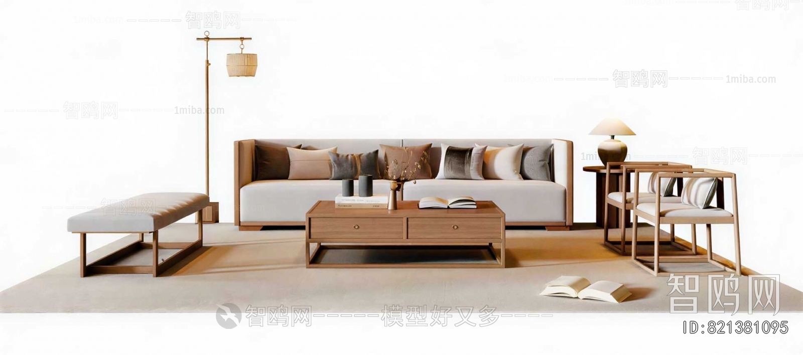 New Chinese Style Sofa Combination
