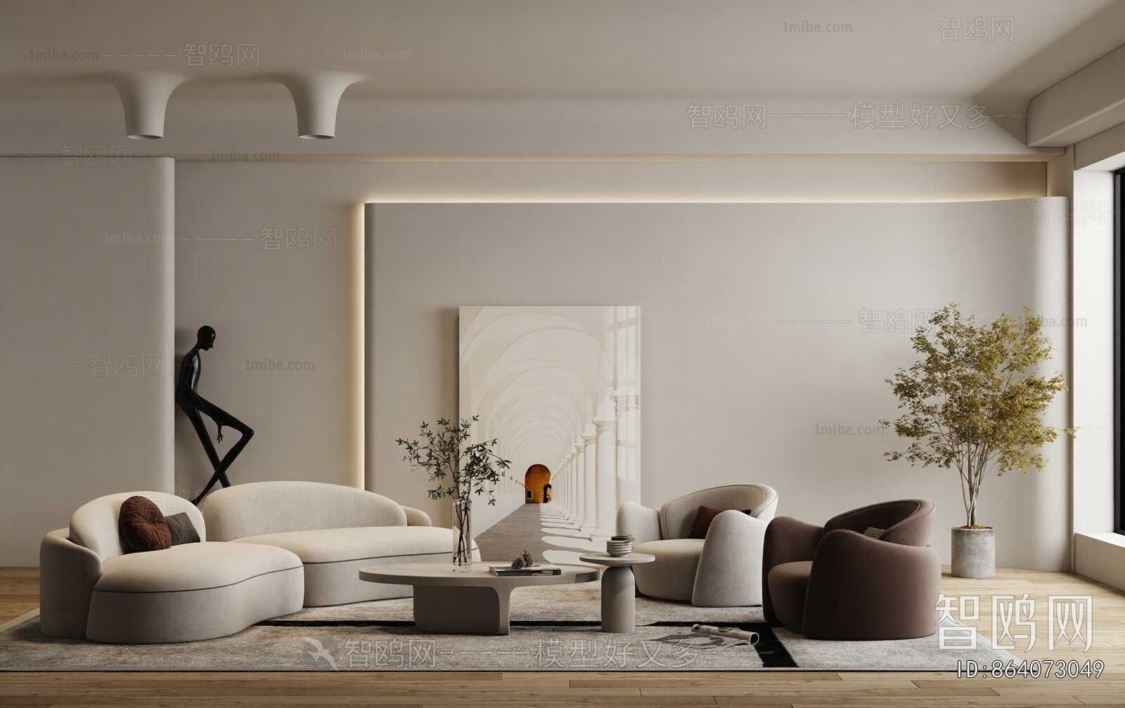 Wabi-sabi Style A Living Room