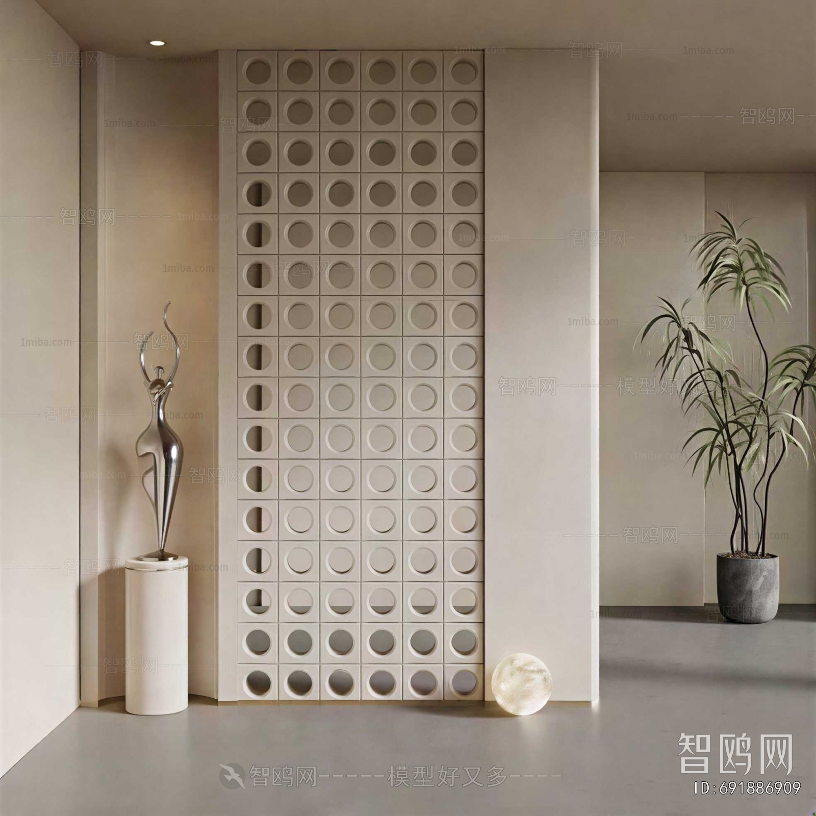 Modern Cement Brick Screen Partition