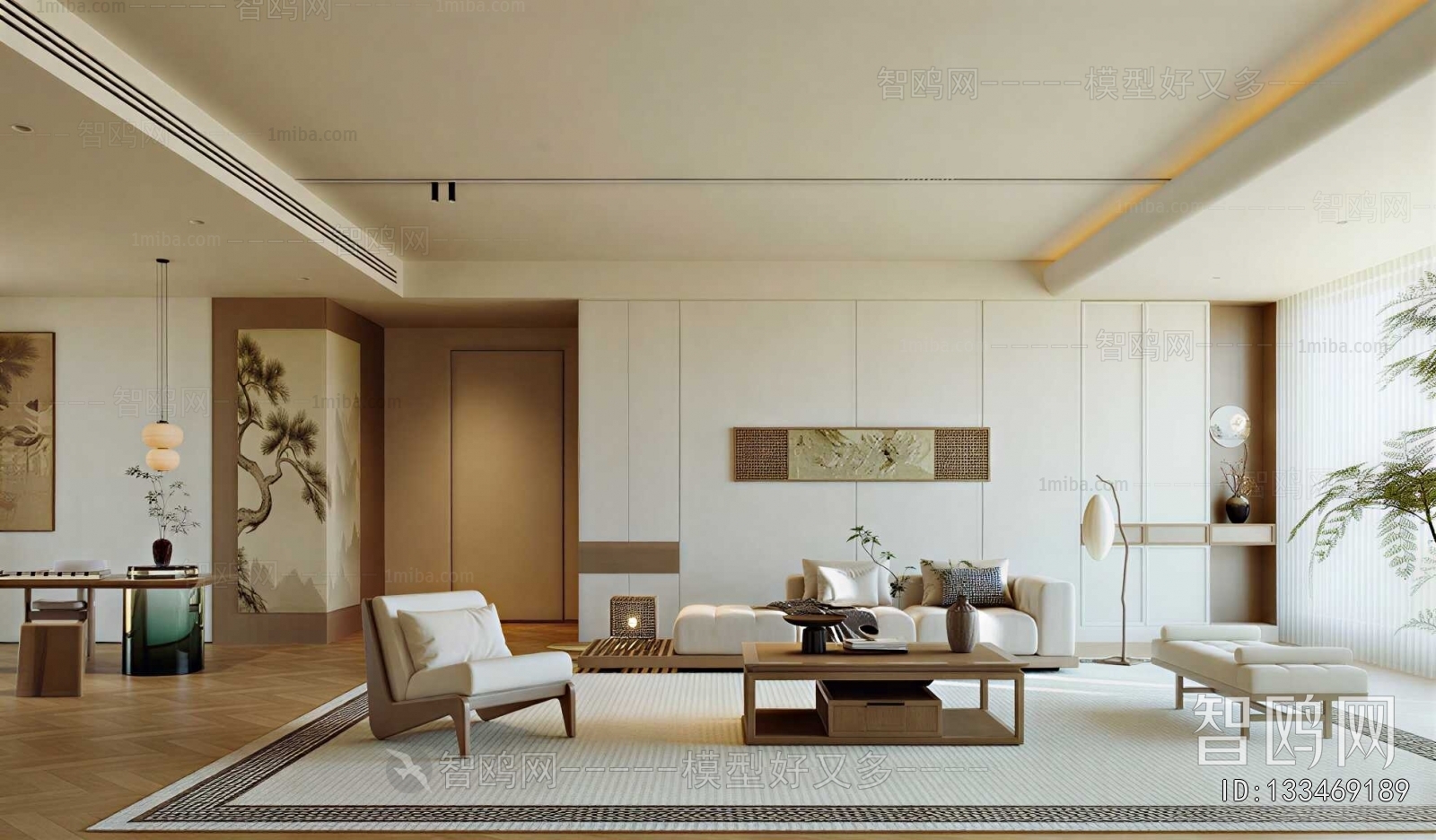 New Chinese Style A Living Room