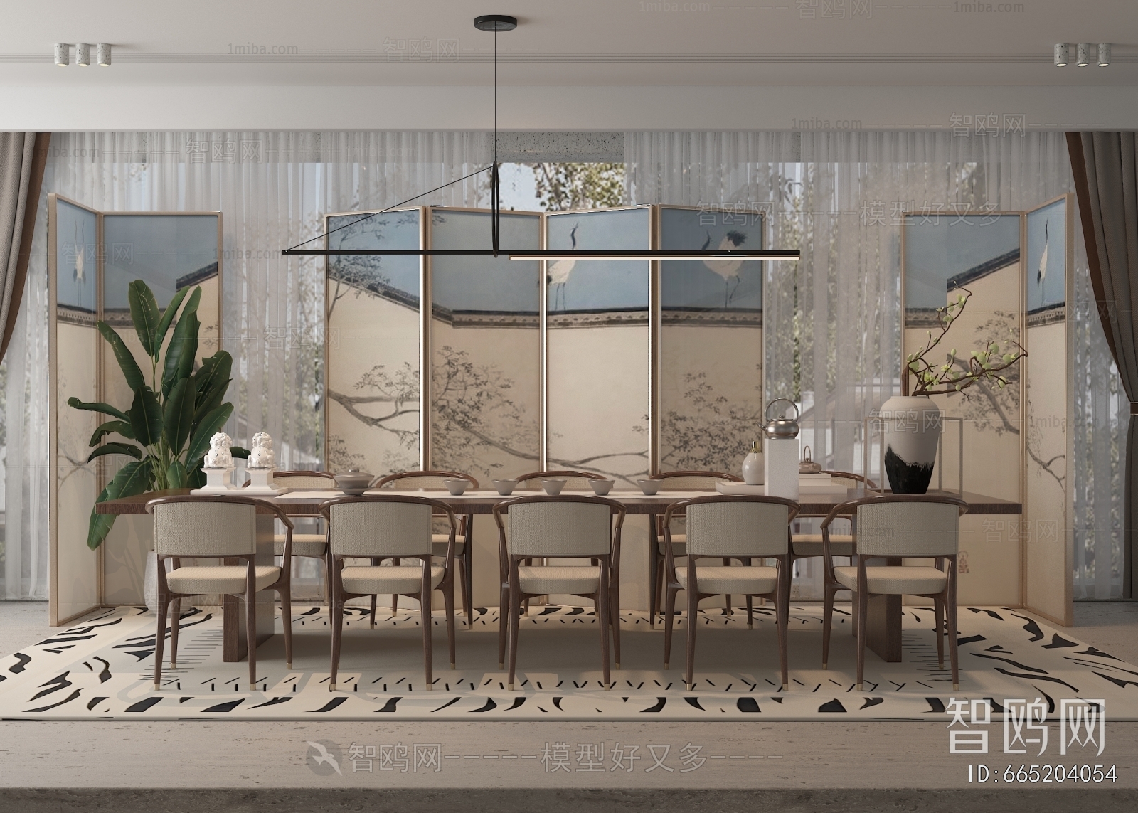 New Chinese Style Dining Room