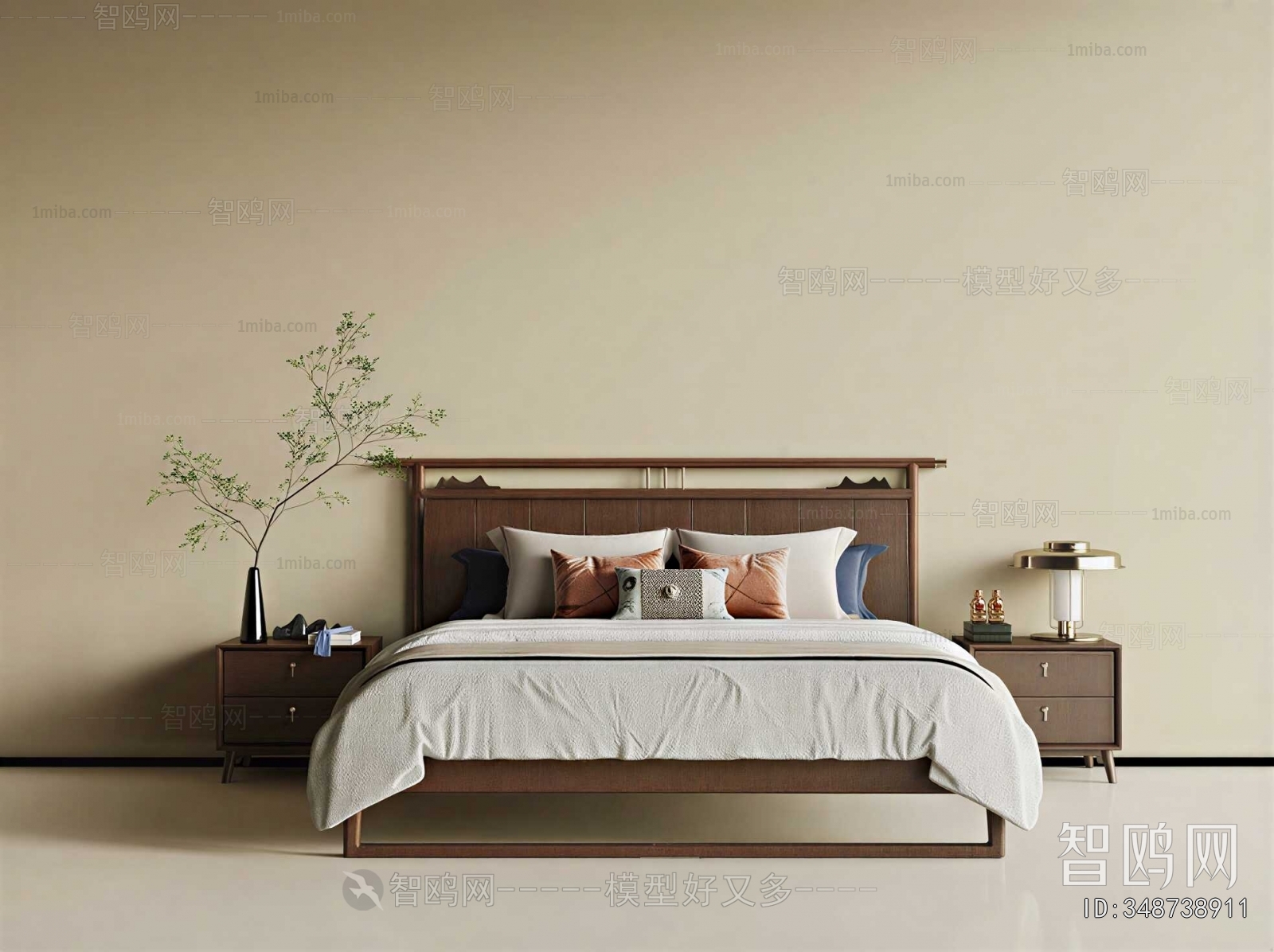 New Chinese Style Double Bed