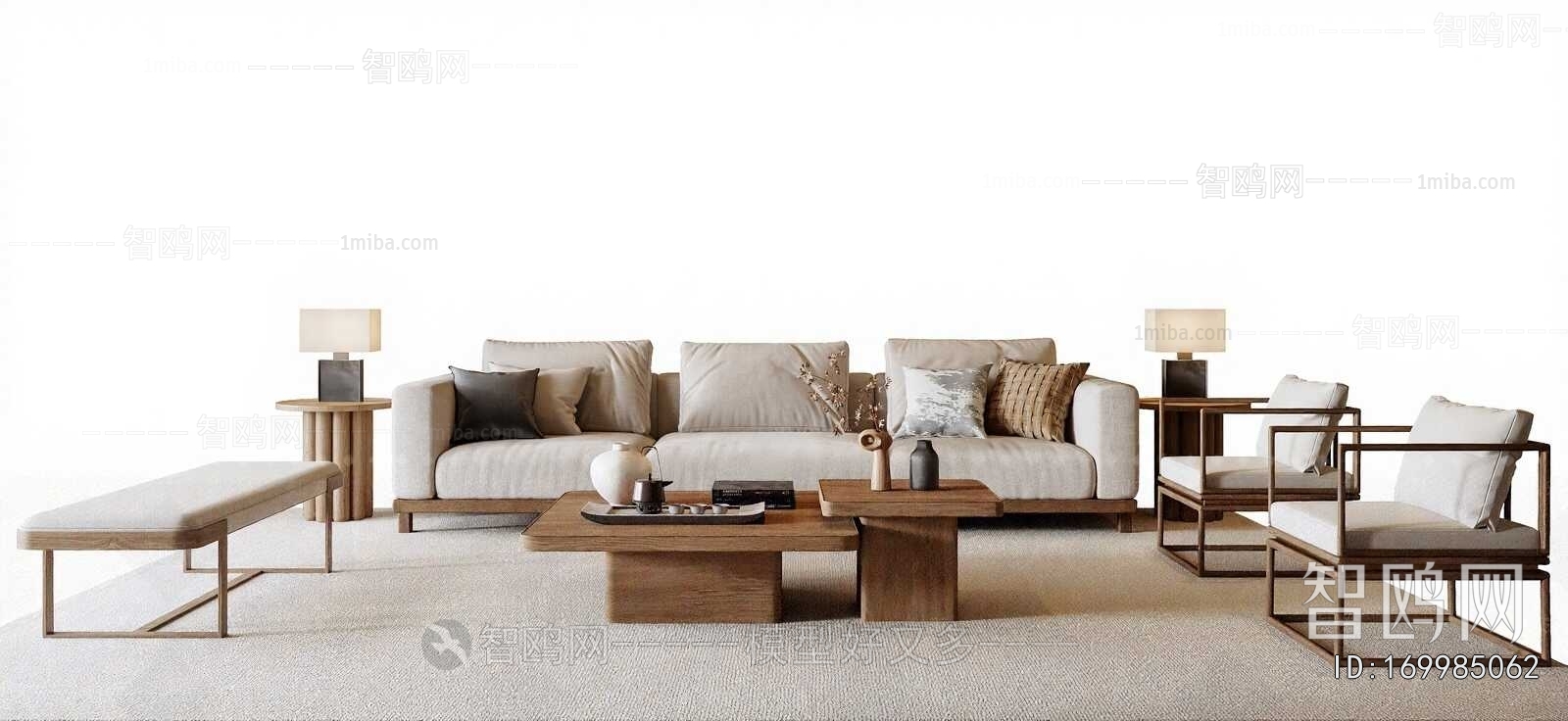 New Chinese Style Sofa Combination