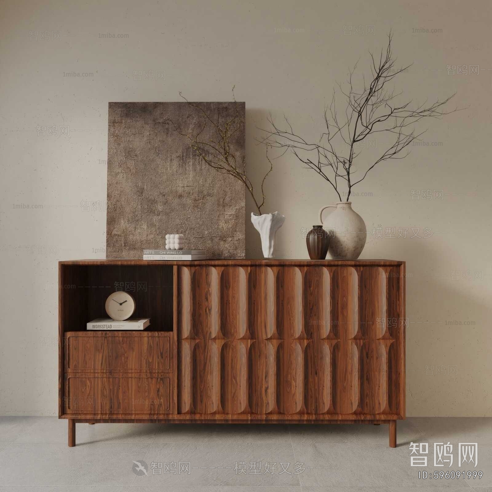 Wabi-sabi Style Entrance Cabinet