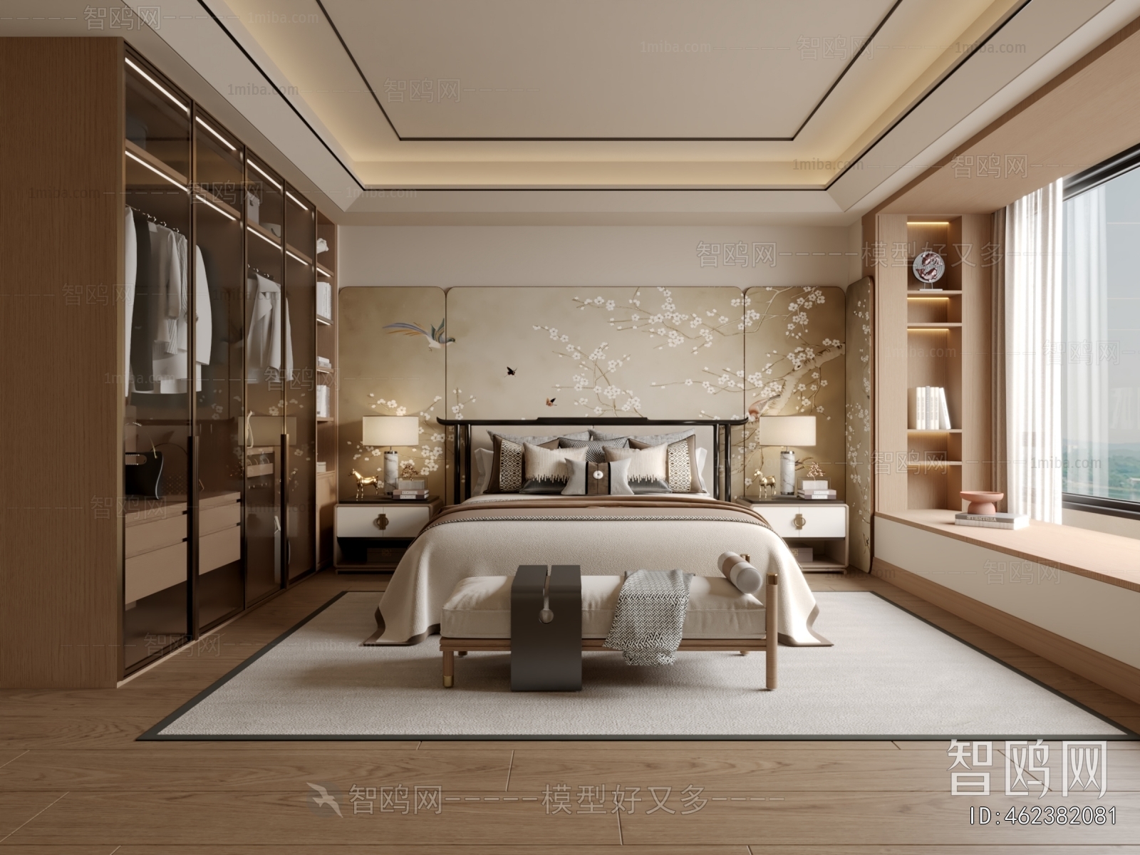New Chinese Style Bedroom