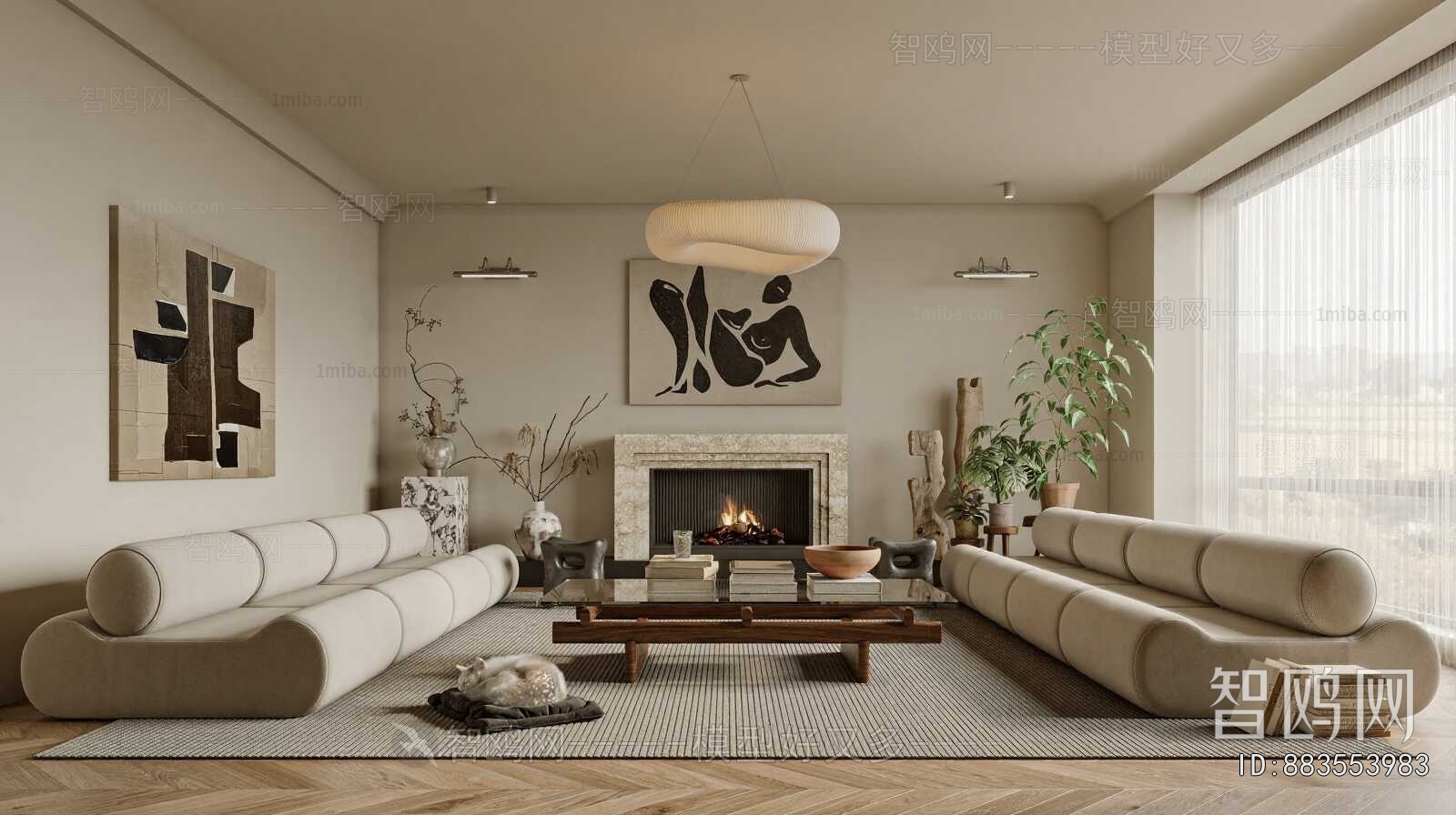 Wabi-sabi Style A Living Room