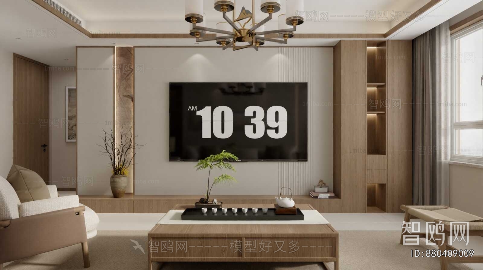 New Chinese Style A Living Room