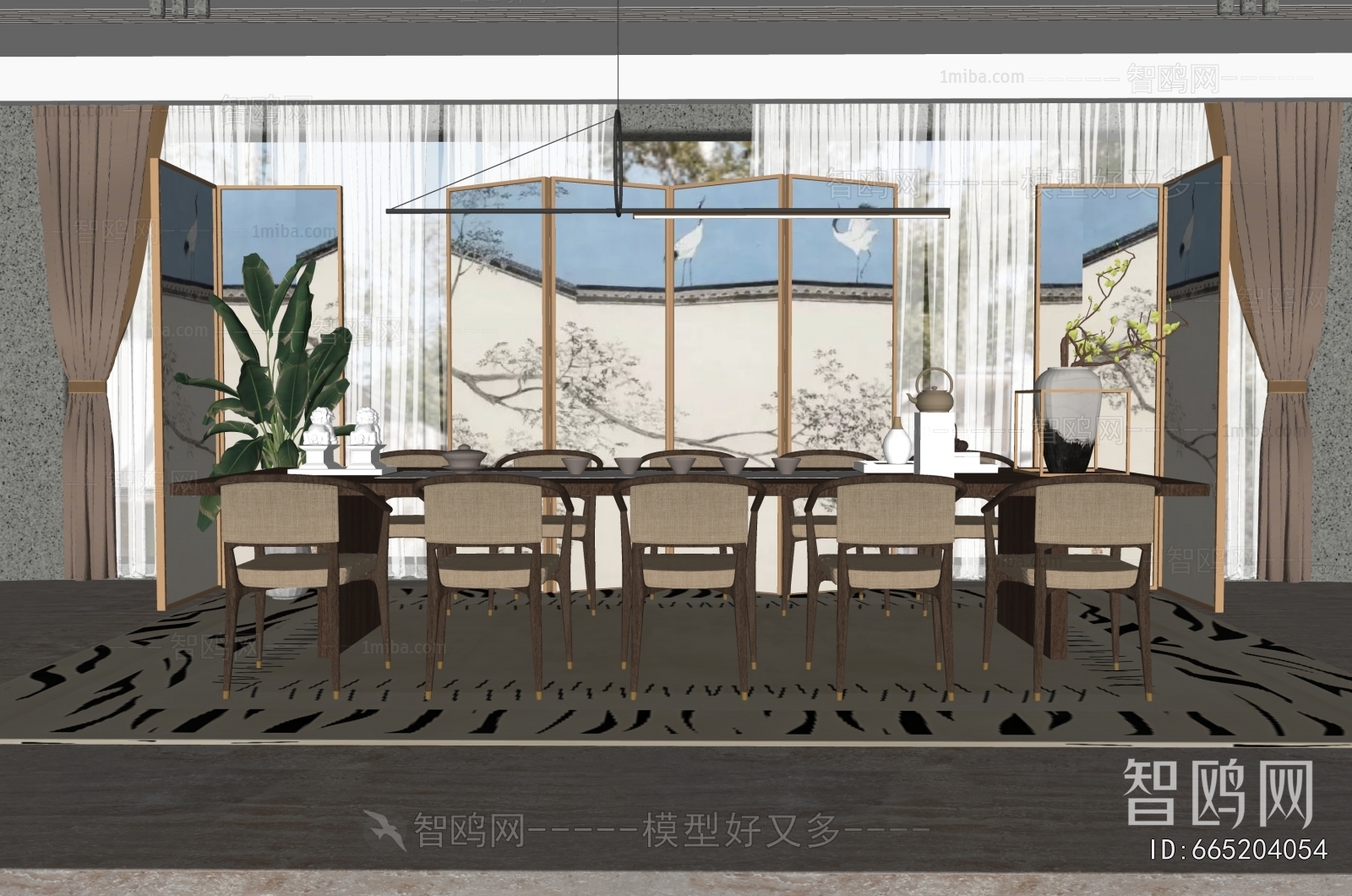 New Chinese Style Dining Room