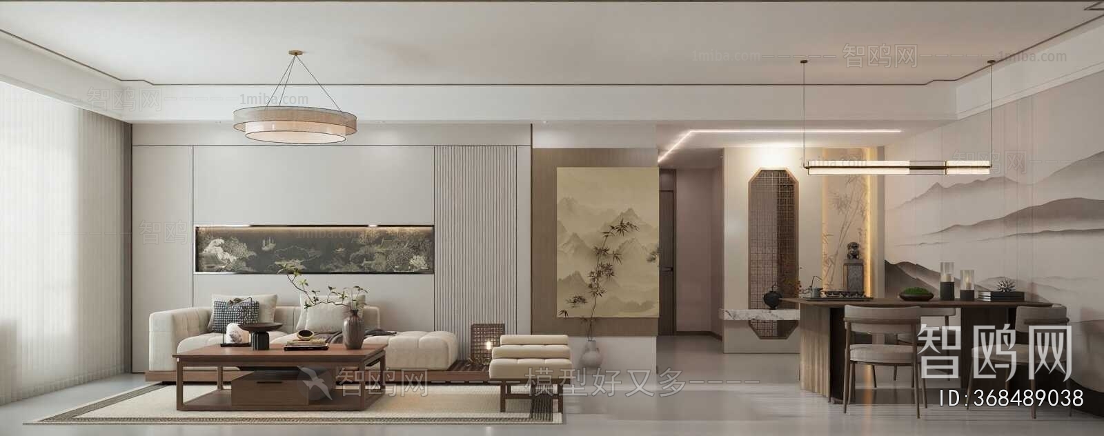 New Chinese Style A Living Room