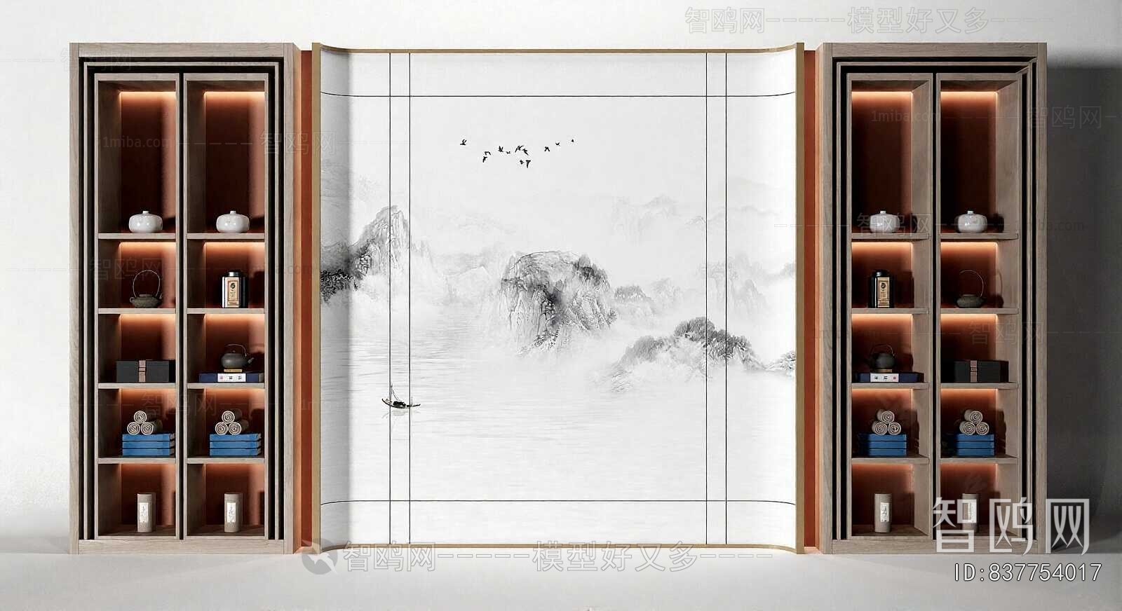 New Chinese Style TV Wall