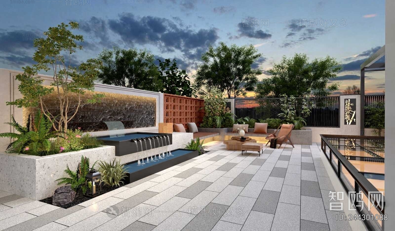 Modern Courtyard/landscape