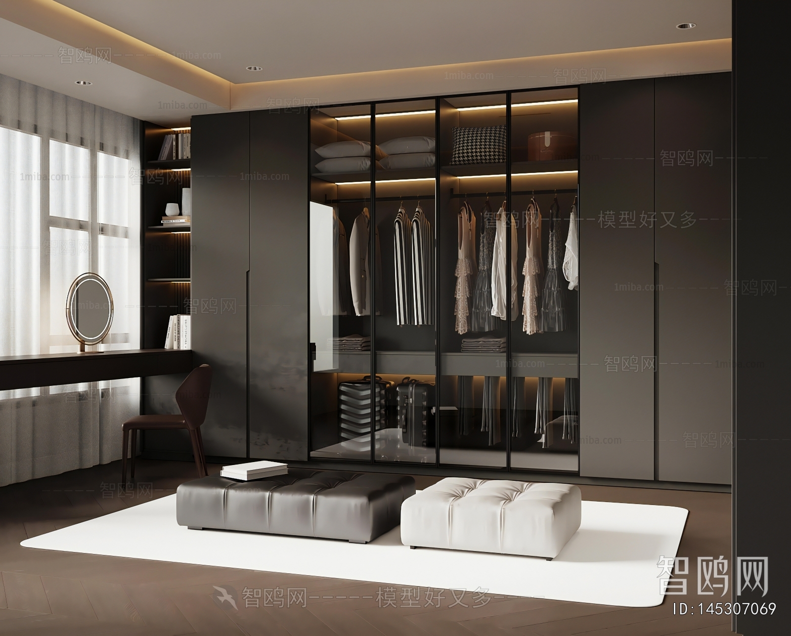Modern Clothes Storage Area