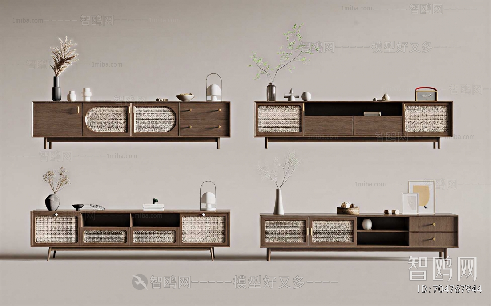 Wabi-sabi Style TV Cabinet