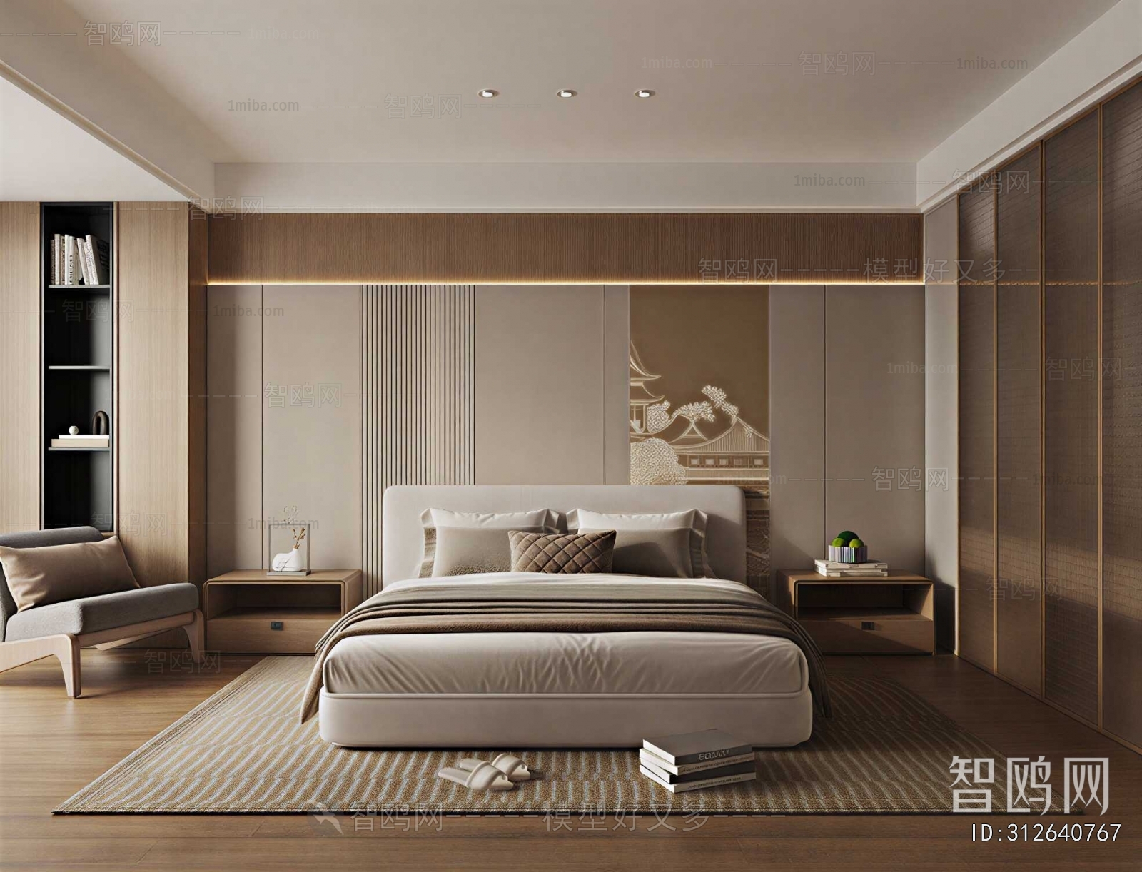 New Chinese Style Bedroom