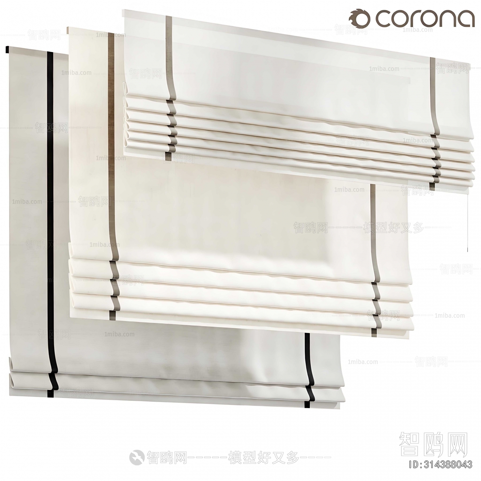 New Chinese Style Roman Curtain