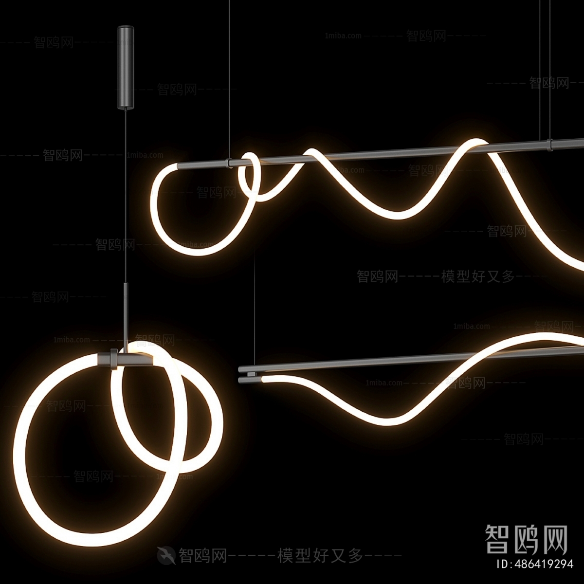 Modern Long Chandelier