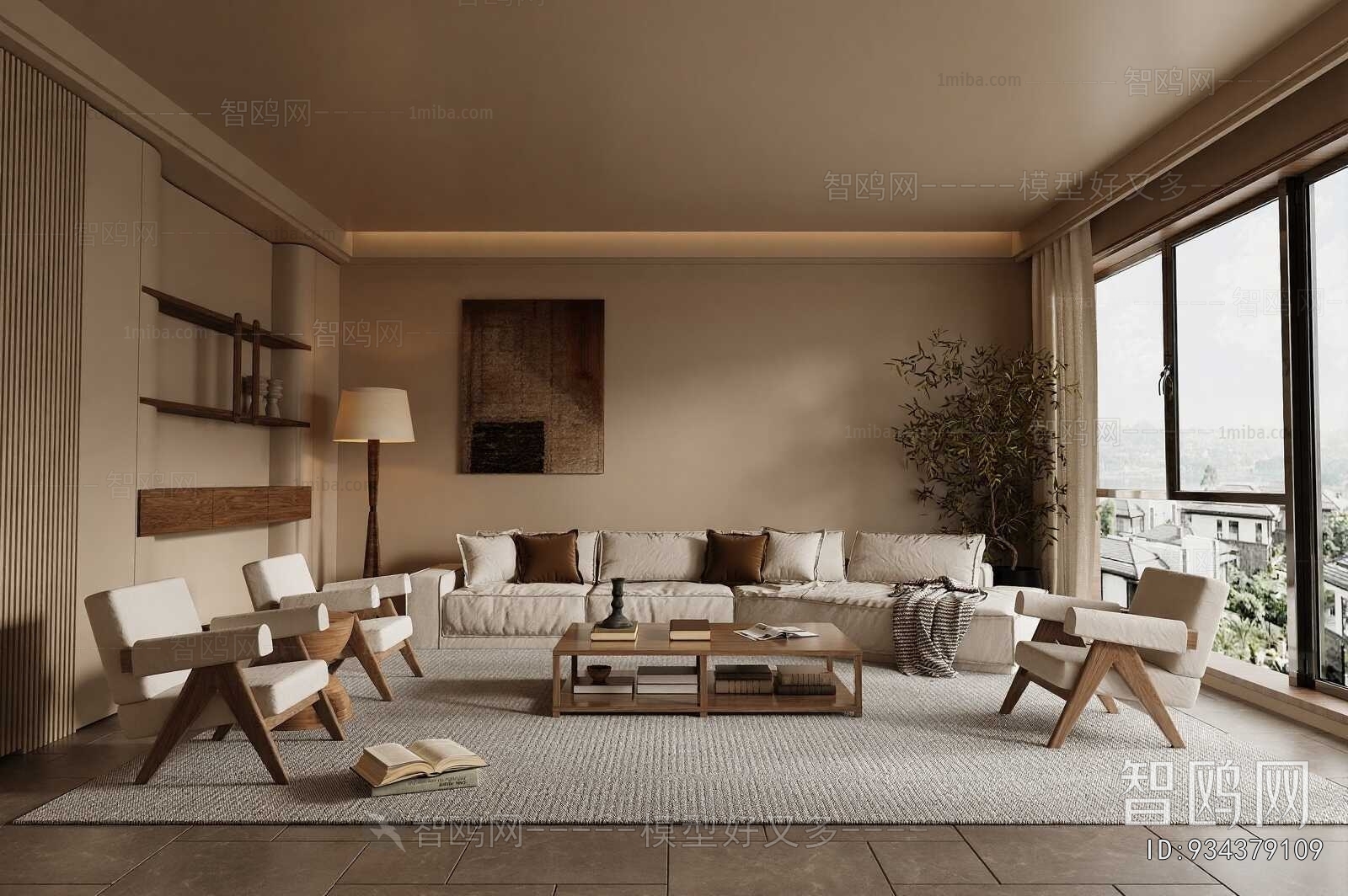 Wabi-sabi Style A Living Room