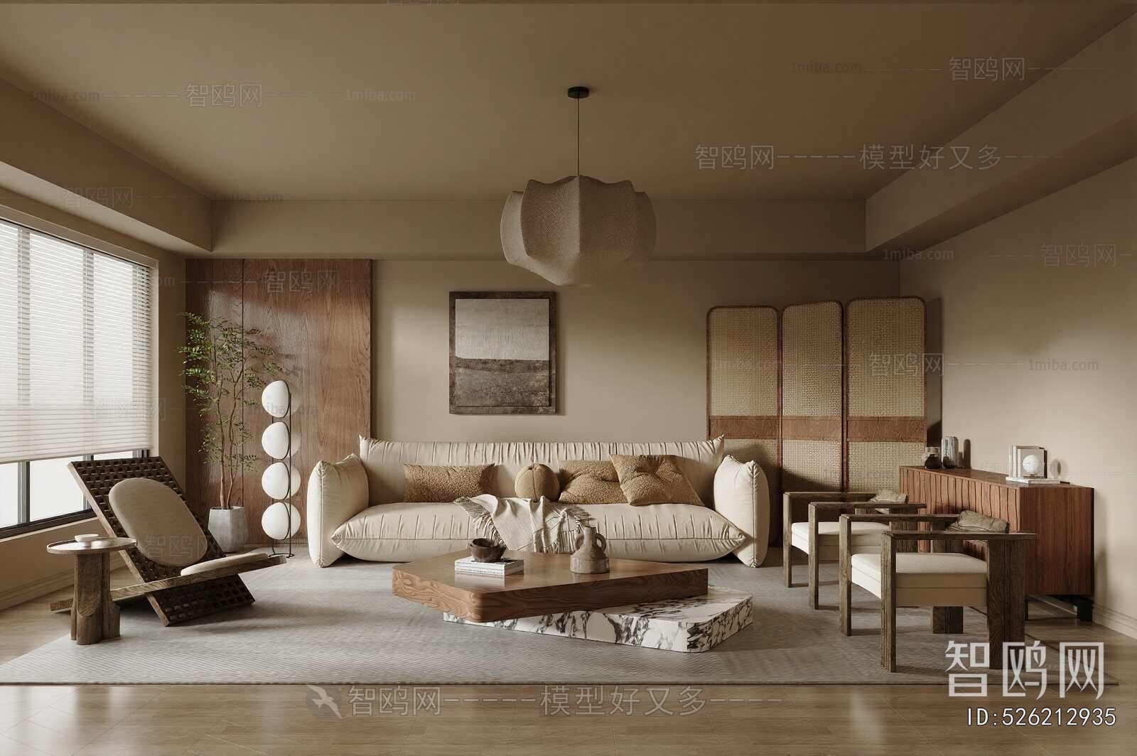 New Chinese Style A Living Room