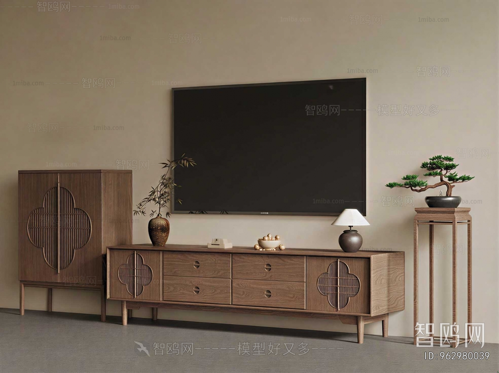 New Chinese Style TV Cabinet