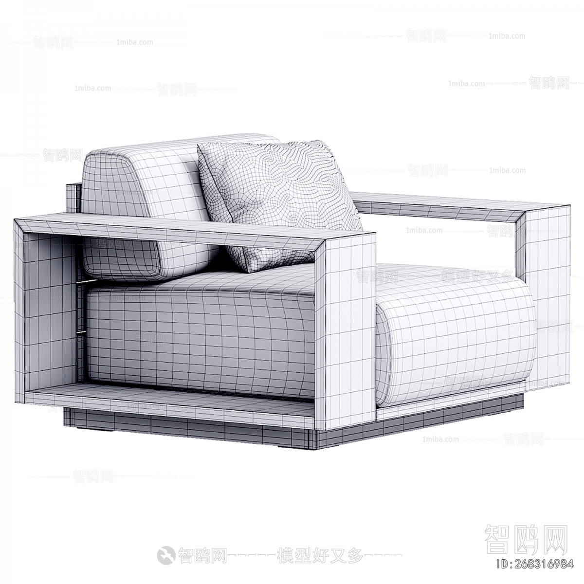 New Chinese Style Single Sofa