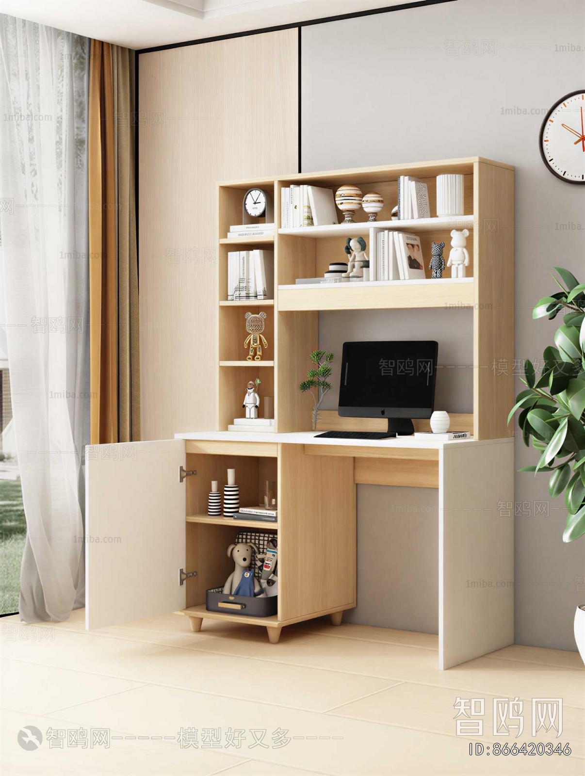 Nordic Style Computer Desk And Chair