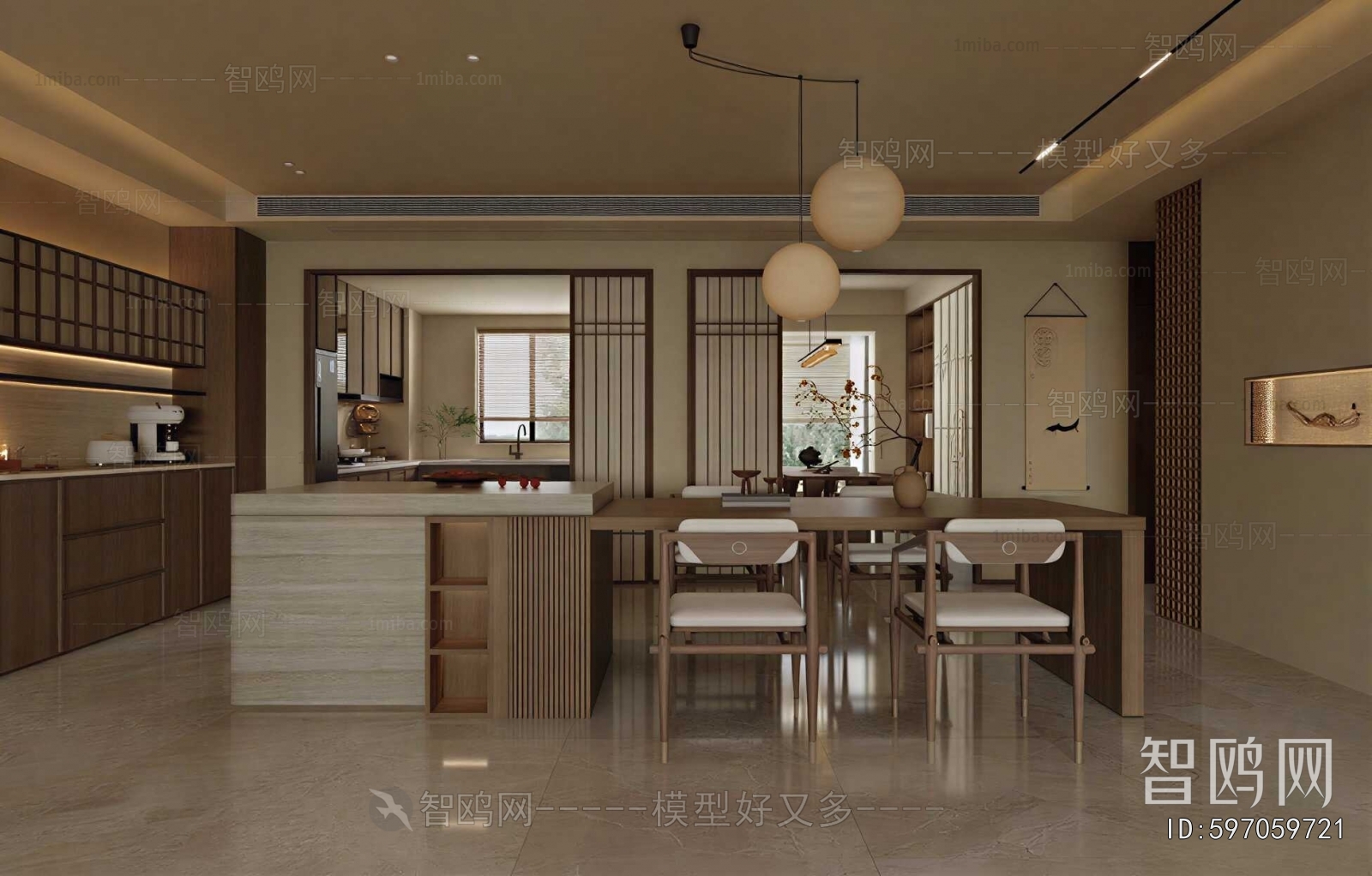 New Chinese Style Dining Room