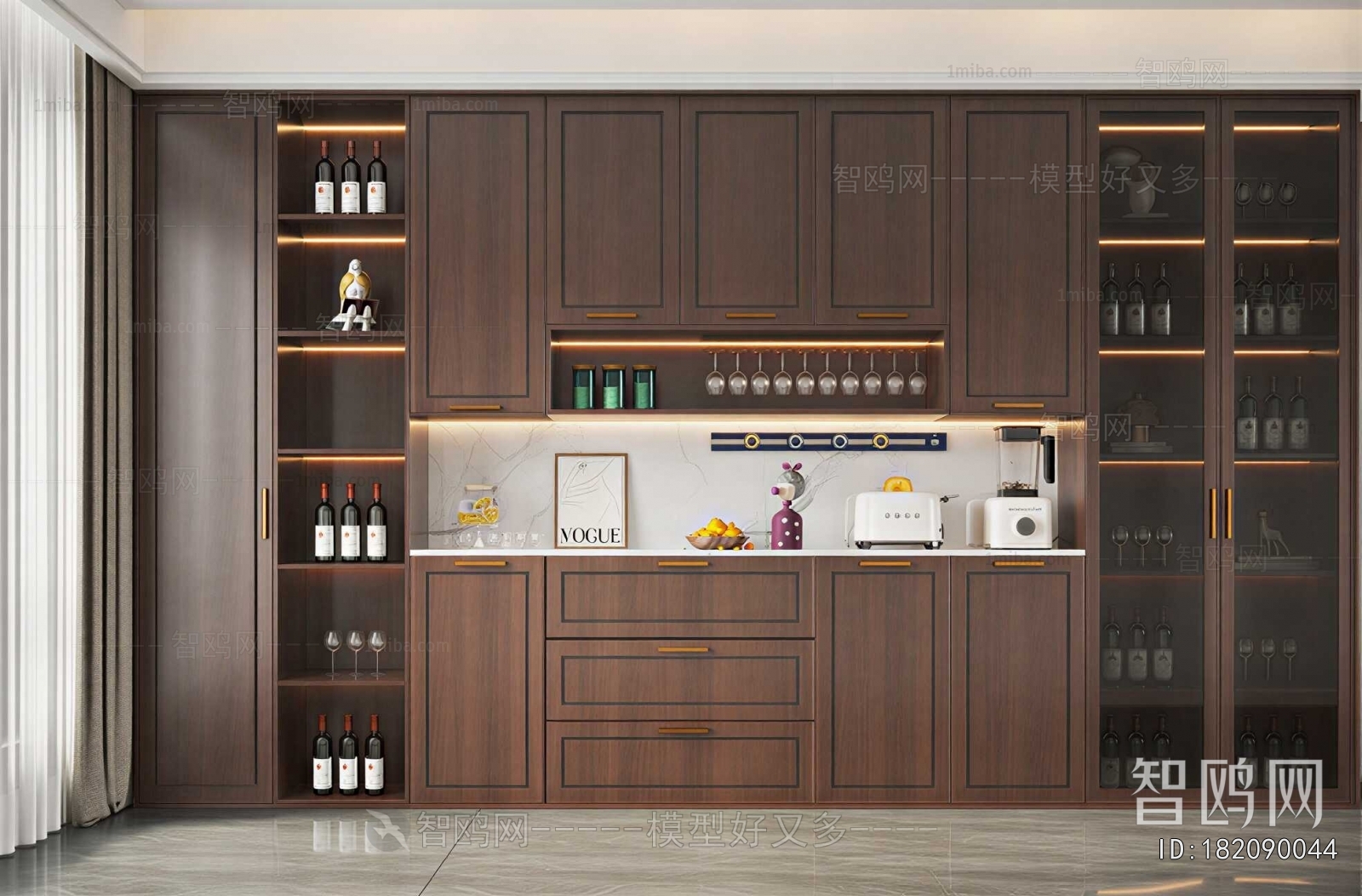 New Chinese Style Wine Cabinet