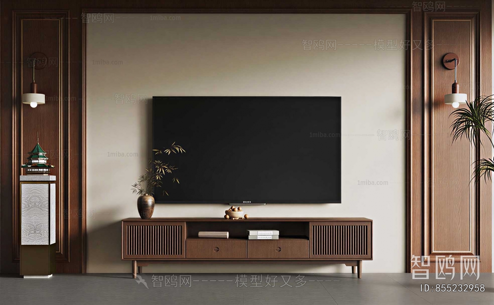 New Chinese Style TV Cabinet