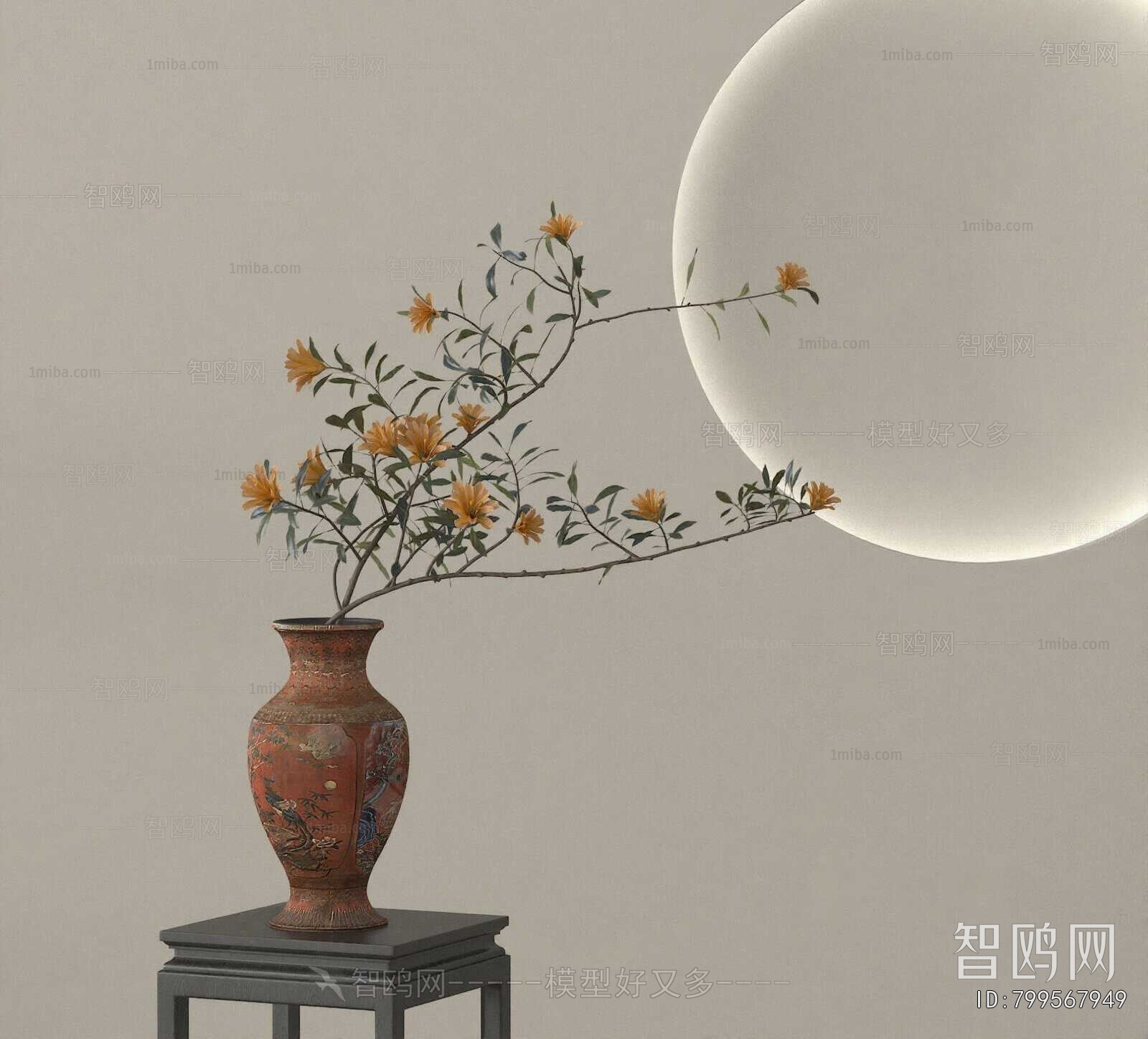 New Chinese Style Flower Arrangement