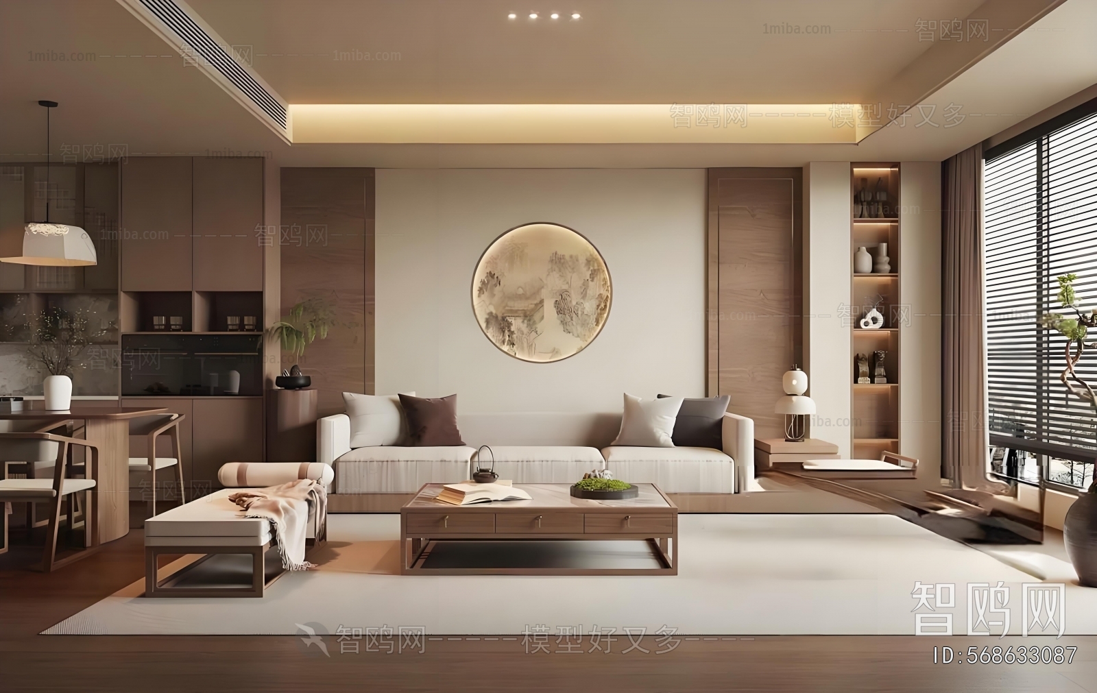 New Chinese Style A Living Room