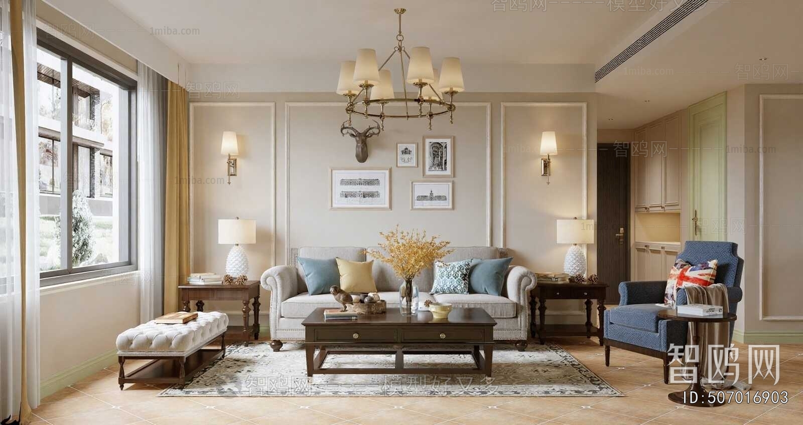 American Style A Living Room